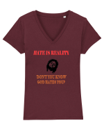 Hate is reality Tricou mânecă scurtă guler V Damă Evoker