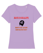 Hate is reality Tricou mânecă scurtă guler larg fitted Damă Expresser