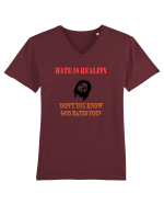 Hate is reality Tricou mânecă scurtă guler V Bărbat Presenter