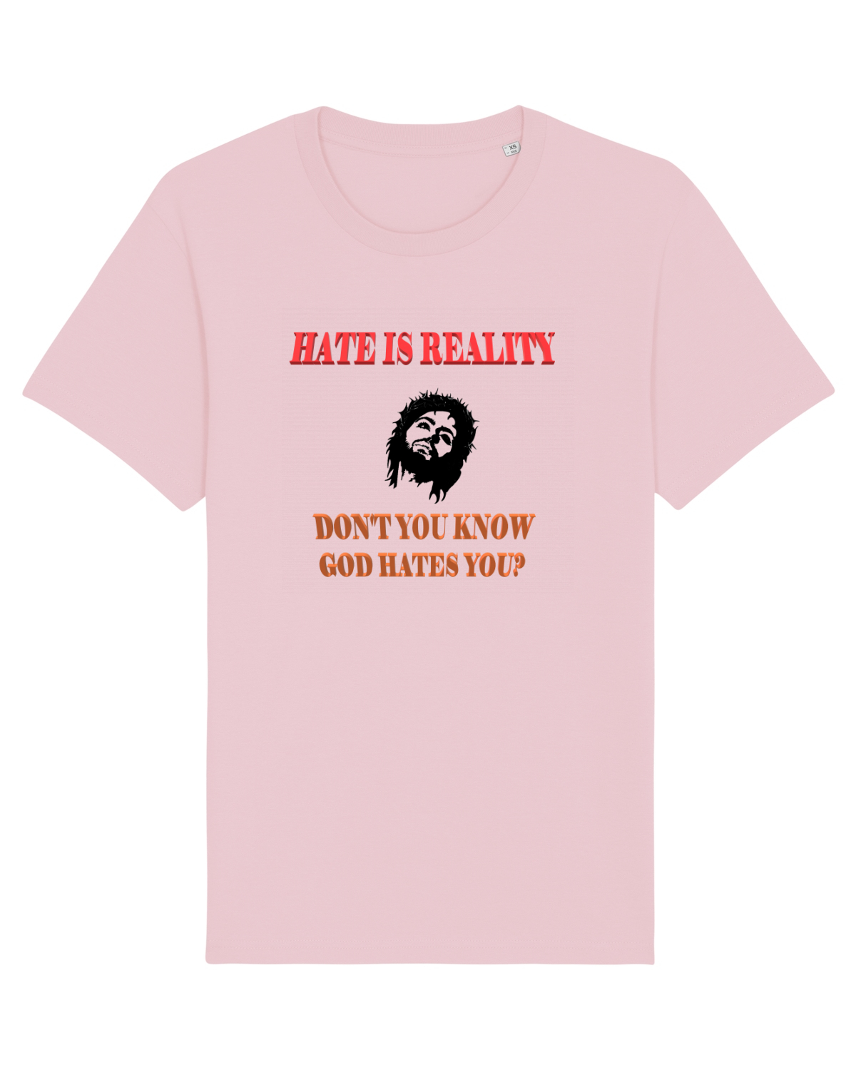 Tricou mânecă scurtă Unisex Rocker Cotton Pink