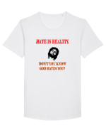 Hate is reality Tricou mânecă scurtă guler larg Bărbat Skater