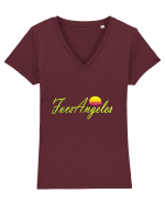 Focsani Tricou mânecă scurtă guler V Damă Evoker