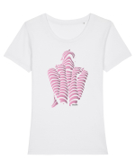 Line-up, plum  Tricou mânecă scurtă guler larg fitted Damă Expresser