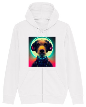 cute dog dj White