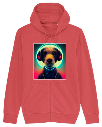 cute dog dj Carmine Red