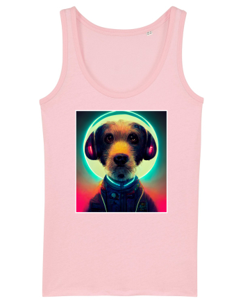 cute dog dj Cotton Pink