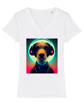 cute dog dj White