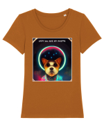 dogs universe Tricou mânecă scurtă guler larg fitted Damă Expresser