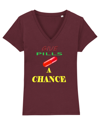 Give pills a chance Burgundy