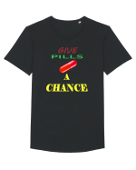 Give pills a chance Tricou mânecă scurtă guler larg Bărbat Skater