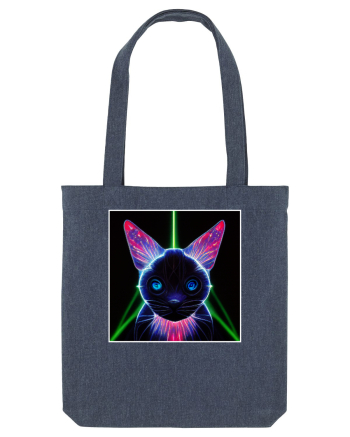 neon cat Midnight Blue