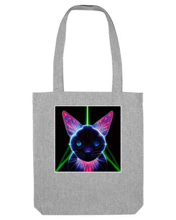 neon cat Heather Grey