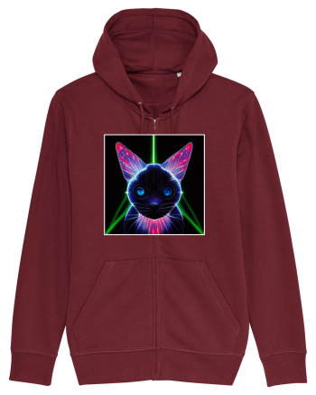 neon cat Burgundy
