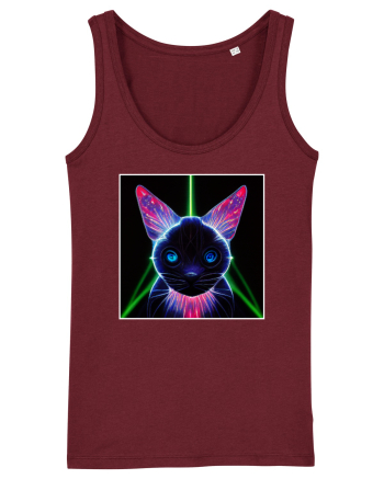 neon cat Burgundy
