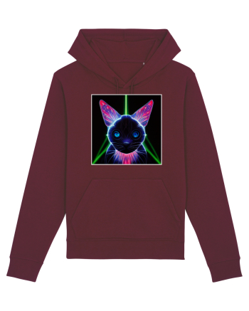 neon cat Burgundy