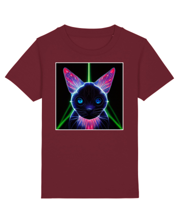 neon cat Burgundy