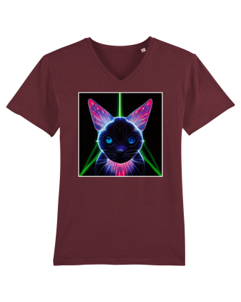 neon cat Burgundy