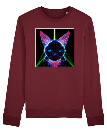 neon cat Burgundy