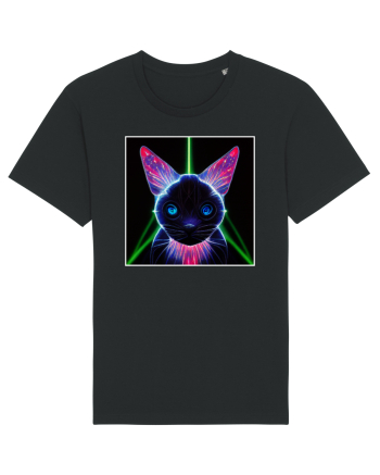 neon cat Black
