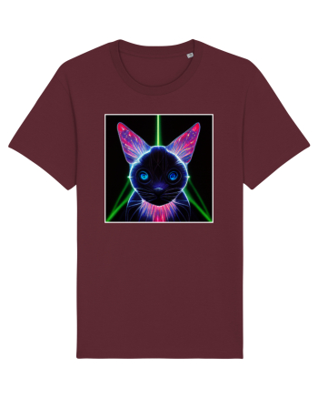 neon cat Burgundy