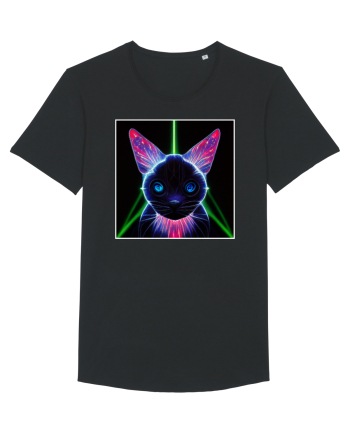 neon cat Black