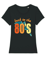 Back To The 80s Vintage Tricou mânecă scurtă guler larg fitted Damă Expresser