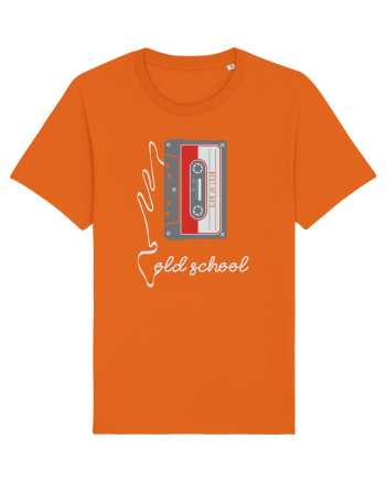 Cassette Tape Old School 80s Retro Bright Orange