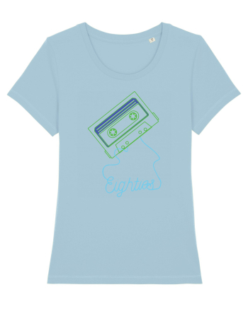Eighties Cassette Tape 80s Retro Sky Blue