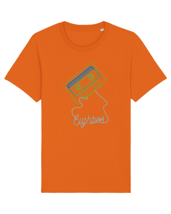 Eighties Cassette Tape 80s Retro Bright Orange