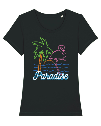 Flamingo Paradise Vintage 80s Black