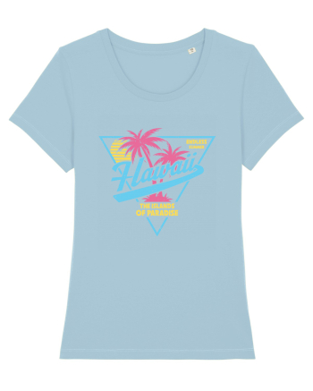 Hawaii 80s Retro Style Sky Blue
