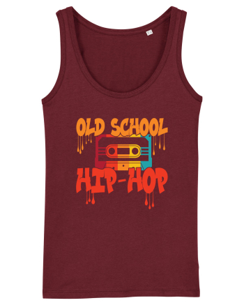 Hip Hop 80s 90s Graffiti Cassette Retro Burgundy
