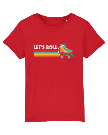 Let's Roll Skating Skater Vintage 70s 80s Red