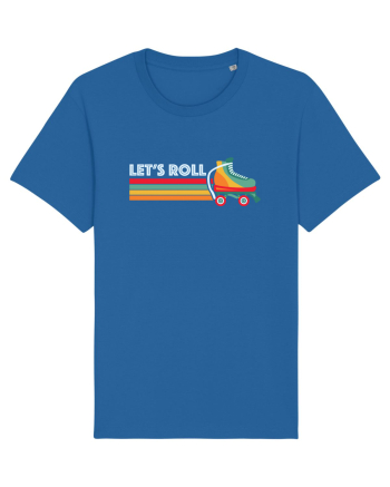 Let's Roll Skating Skater Vintage 70s 80s Royal Blue
