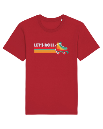 Let's Roll Skating Skater Vintage 70s 80s Red