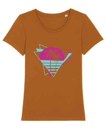 Palm Tree Retro 80s Roasted Orange
