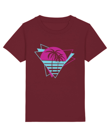 Palm Tree Retro 80s Burgundy