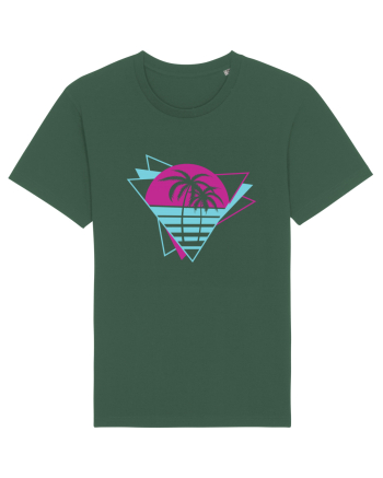 Palm Tree Retro 80s Bottle Green