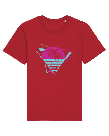 Palm Tree Retro 80s Red
