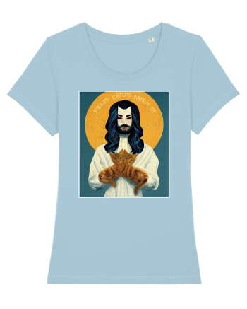 jesus cu pisici Sky Blue