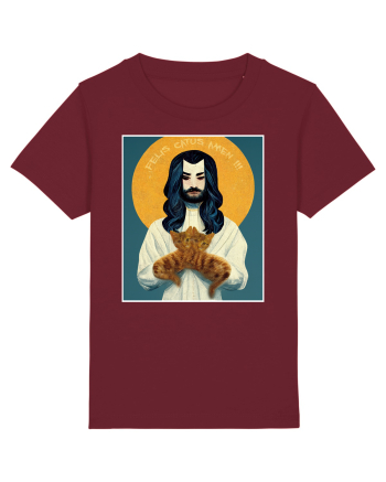 jesus cu pisici Burgundy