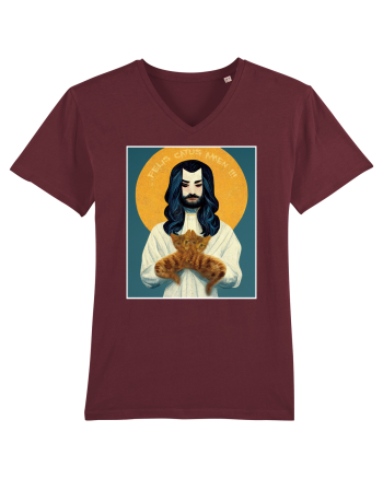jesus cu pisici Burgundy