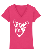Corgi  Tricou mânecă scurtă guler V Damă Evoker