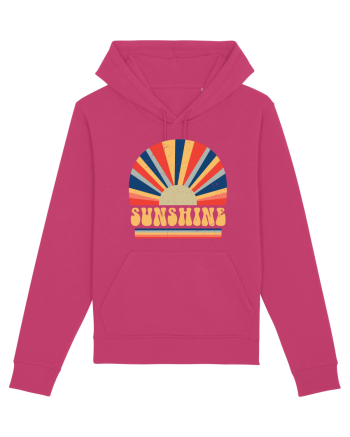 Retro 70s Style Hippie Sunshine Raspberry