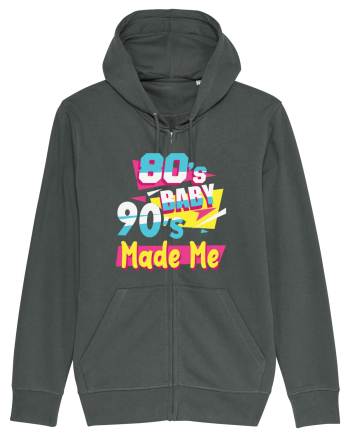 Retro 80s Baby 90s Made Me Anthracite