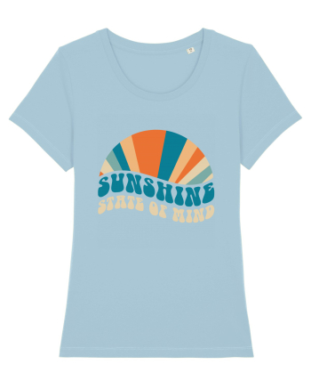Sunshine State of Mind Retro Sunset Sky Blue
