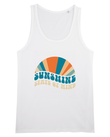 Sunshine State of Mind Retro Sunset White