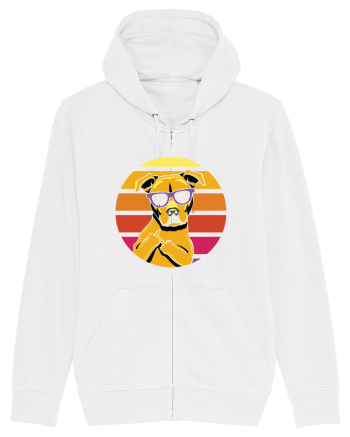 Thug Dog 80s Retro Style White