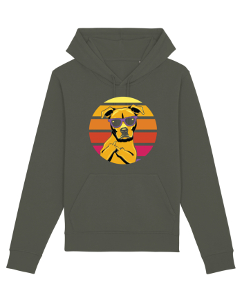 Thug Dog 80s Retro Style Khaki