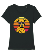 Thug Dog 80s Retro Style Tricou mânecă scurtă guler larg fitted Damă Expresser